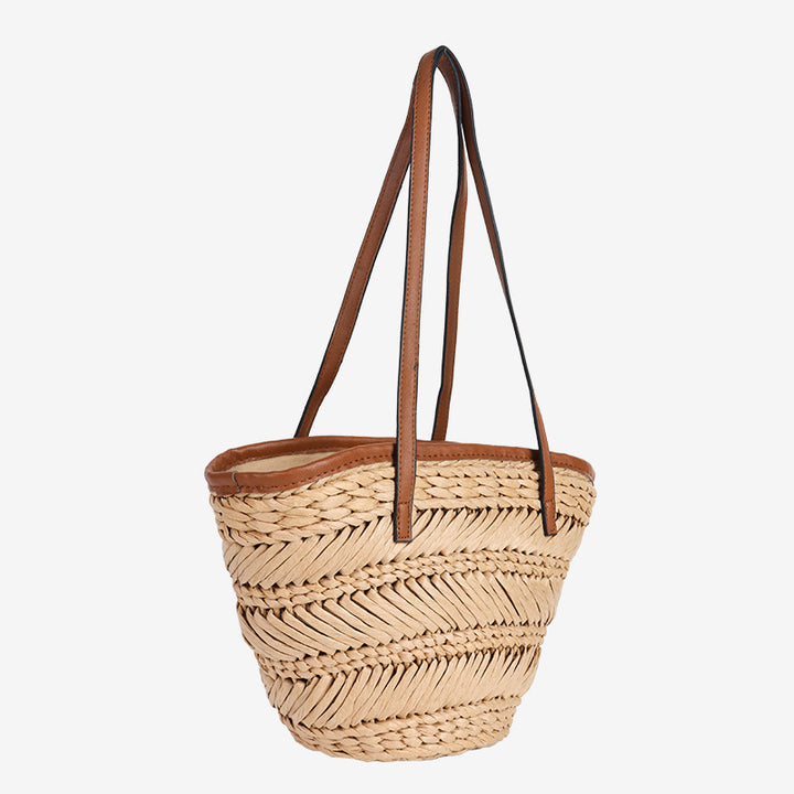 Damen Elegante geflochtene Sommertasche Karnz