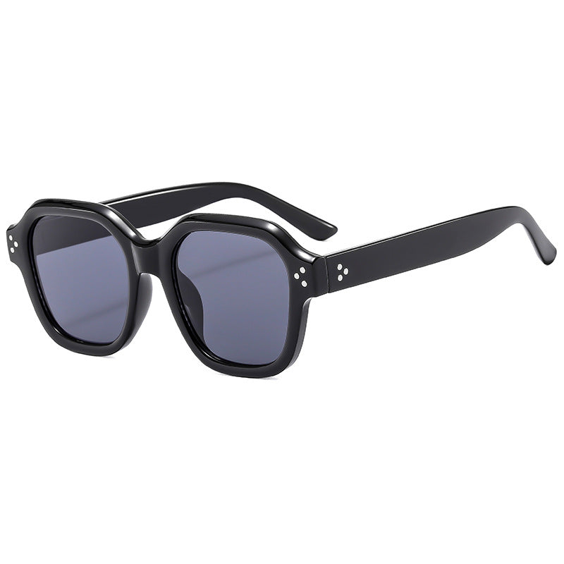 Damen Modische Retro-Sonnenbrille mit breitem Rahmen und UV-Schutz Karnz