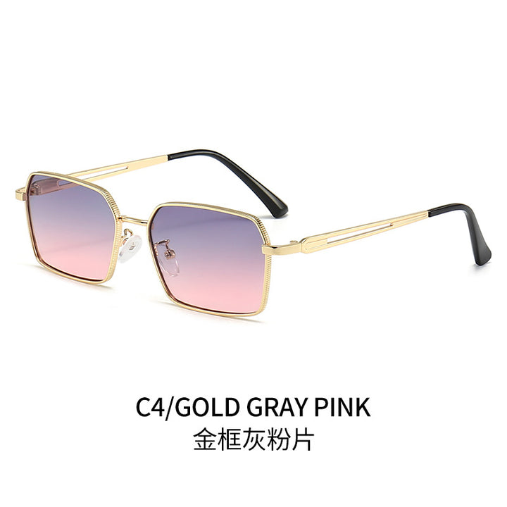 Damen quadratische Sonnenbrille mit minimalistischen Metallakzenten Karnz