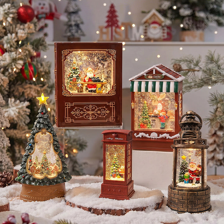 Nostalgisches Weihnachtsfernseher-Dekor Karnz