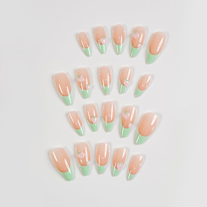 Künstlerisches Press-On Nagelset mit Zubehör