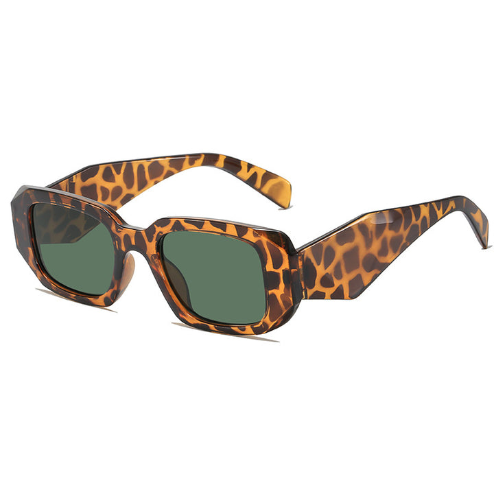 Bold Leopard Print Übergroße Sonnenbrille Karnz