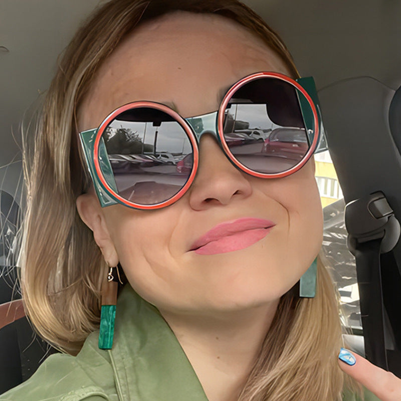 Damen oversized Sonnenbrille mit eckigem Rahmen und UV-Schutz Karnz