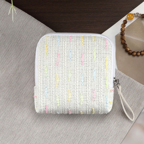 Strukturierter Reißverschluss Kosmetik Organizer
