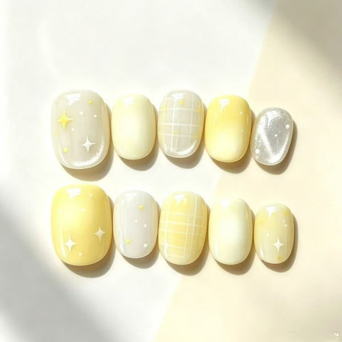 Elegantes Press-On-Nagelkunst-Set mit Stern-Design Karnz
