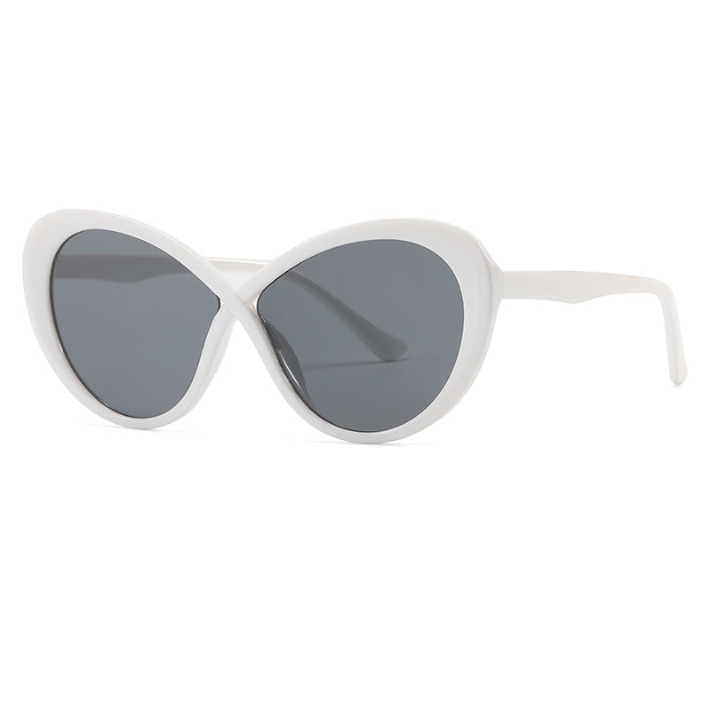 Damen Cat-Eye Sonnenbrille mit verspiegelten Gläsern Karnz
