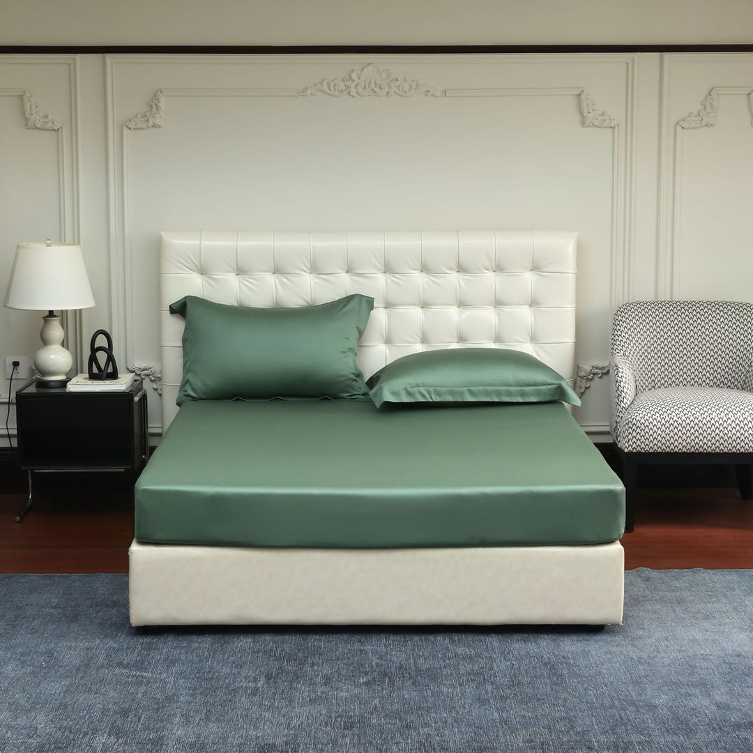Luxuriöses Satin-Spannbettlaken-Set mit seidig-glattem Finish