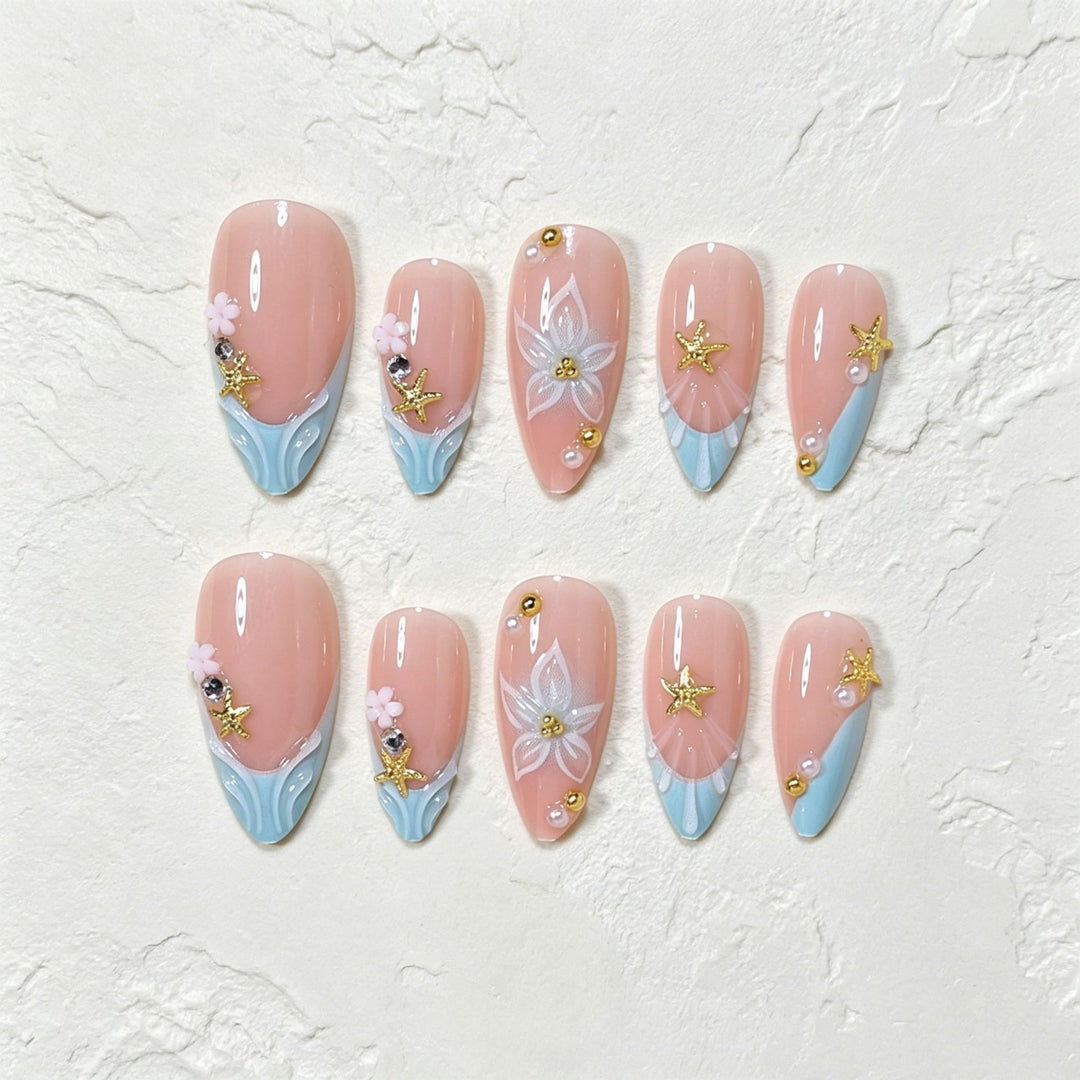 Künstlerische Schmetterling-Themen Press-On Nagelkunst Karnz