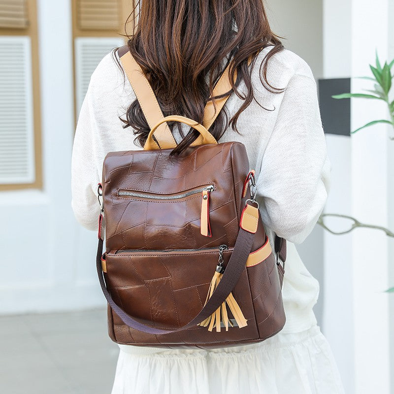 Texturiertes Kunstleder-Rucksack Karnz