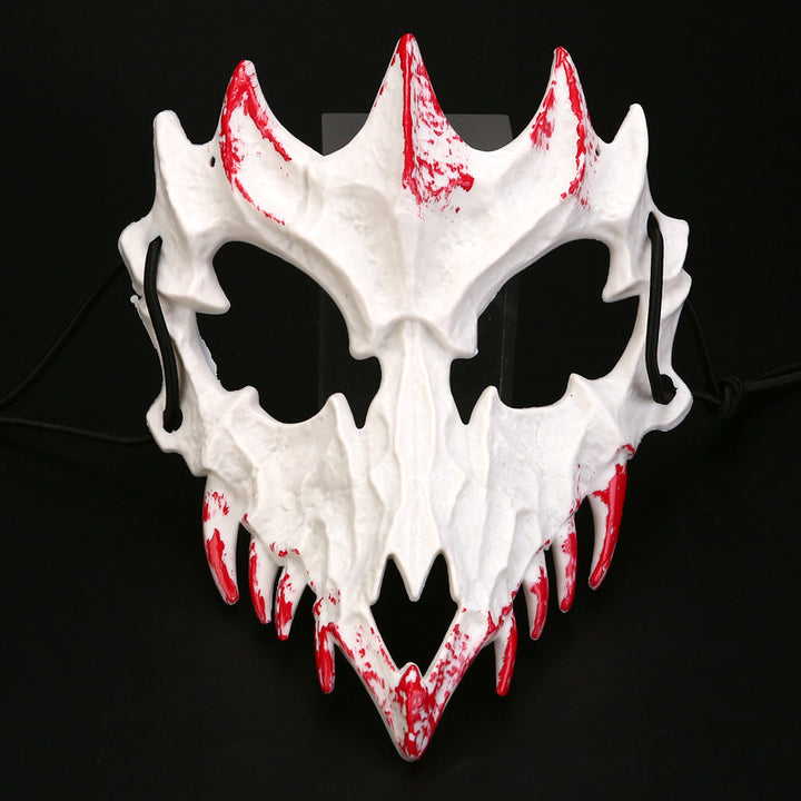 Halbgesichtsmaske mit fletschenden Vampirzähnen und verstellbarem Gummiband