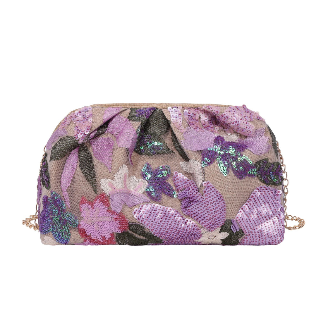 WoElegant Florale Pailletten Clutch-Tasche Karnz