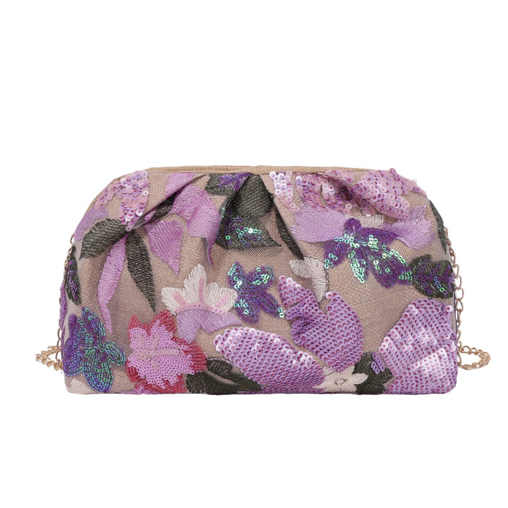 WoElegant Florale Pailletten Clutch-Tasche Karnz