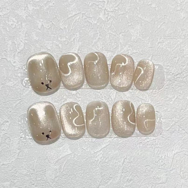 Verspieltes tierisches Druck-Nagelset Karnz