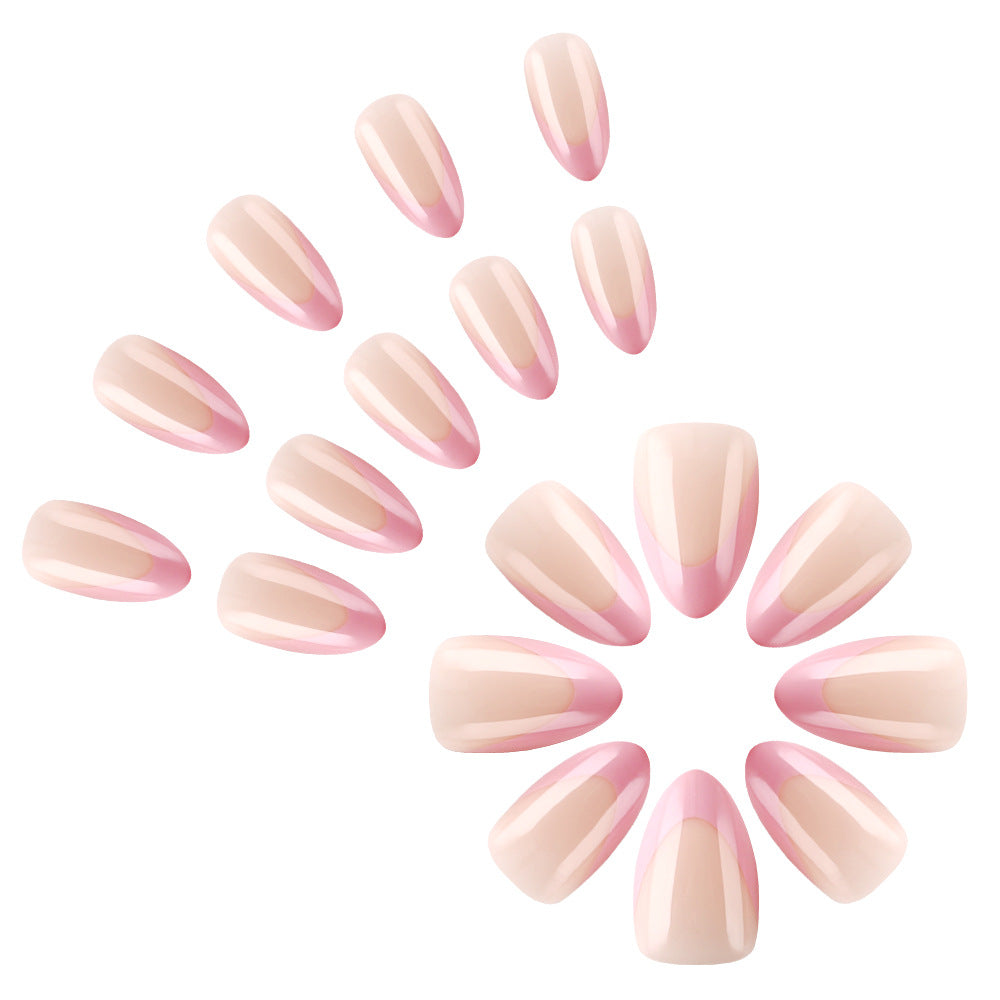 Elegante französische Tip Gel Nagelkunst Karnz