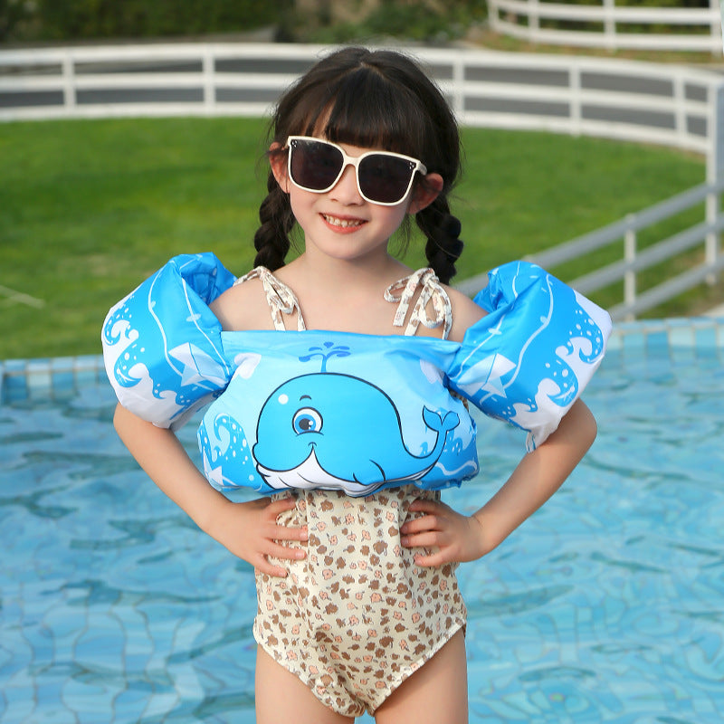 Damen Aufblasbare Schwimmhilfe mit farbigem Flamingo-Design Karnz