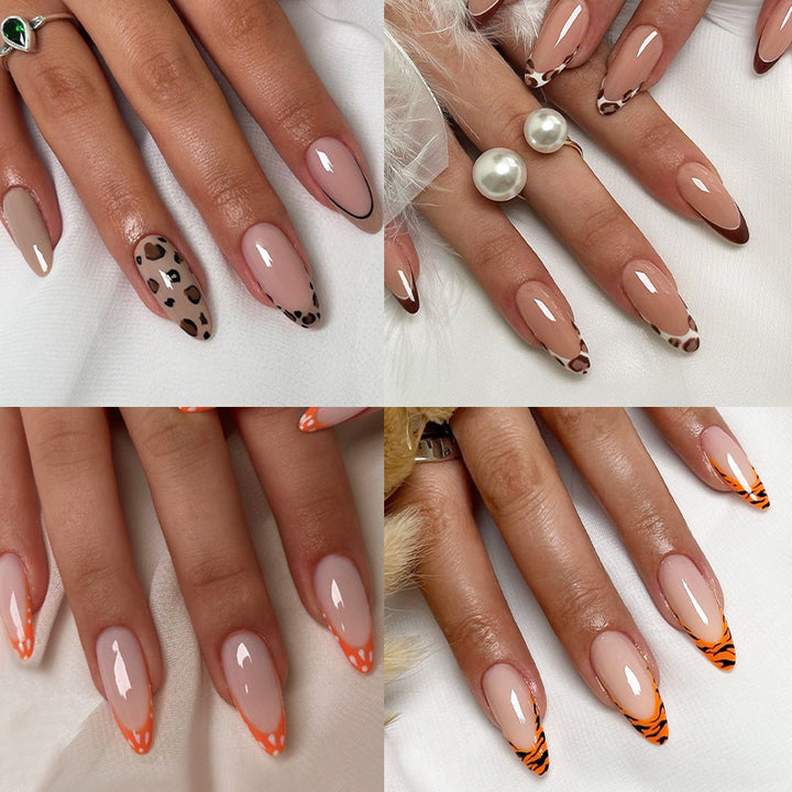 Dekoratives Stiletto Press-On Nagelset Karnz
