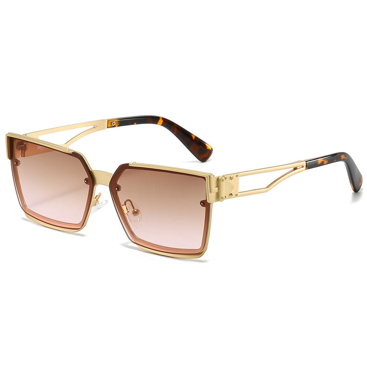 Damen stylische rechteckige Sonnenbrille Karnz