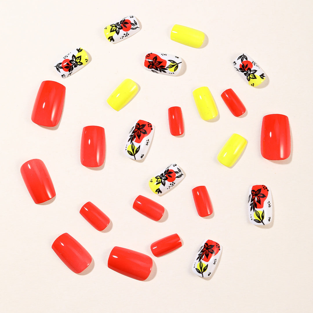 Künstlerisches florales Acryl-Nagelkunst-Set Karnz