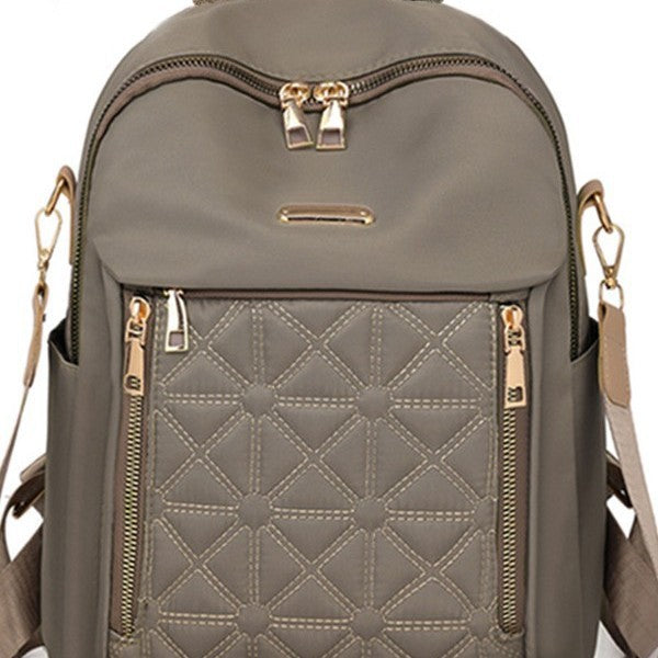 Damen gesteppter Mehrfachtaschen Rucksack Karnz