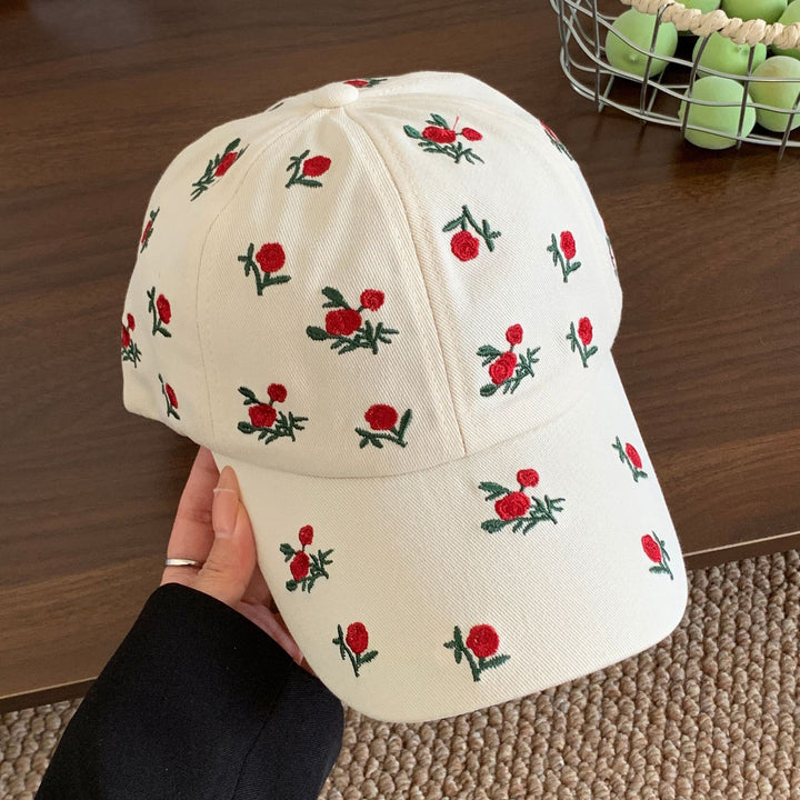Blumengestickte Baseballmütze
