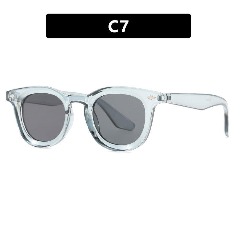 Damen modische Cat-Eye Sonnenbrille mit transparentem Rahmen Karnz