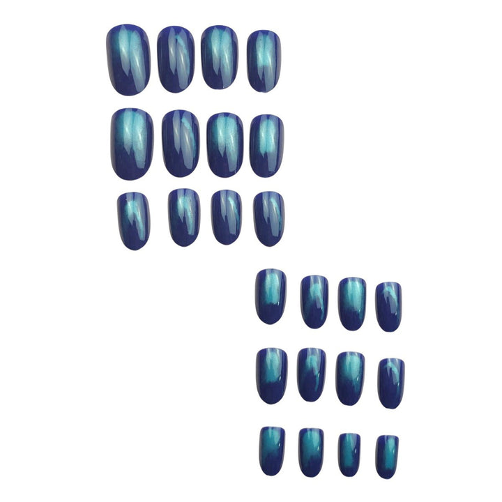 Press-On Nail Set mit stylischem irisierendem Finish Karnz