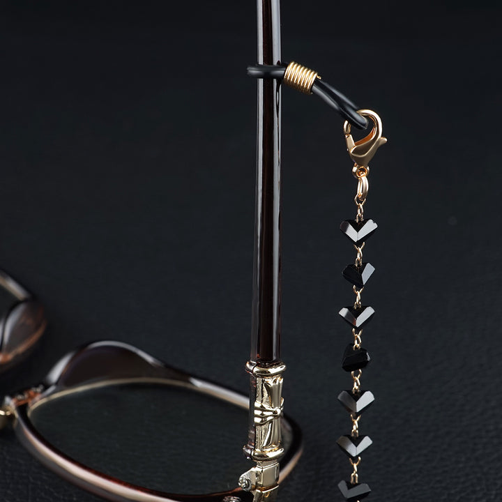 Herzförmige Perlen Eyewear Kette Karnz