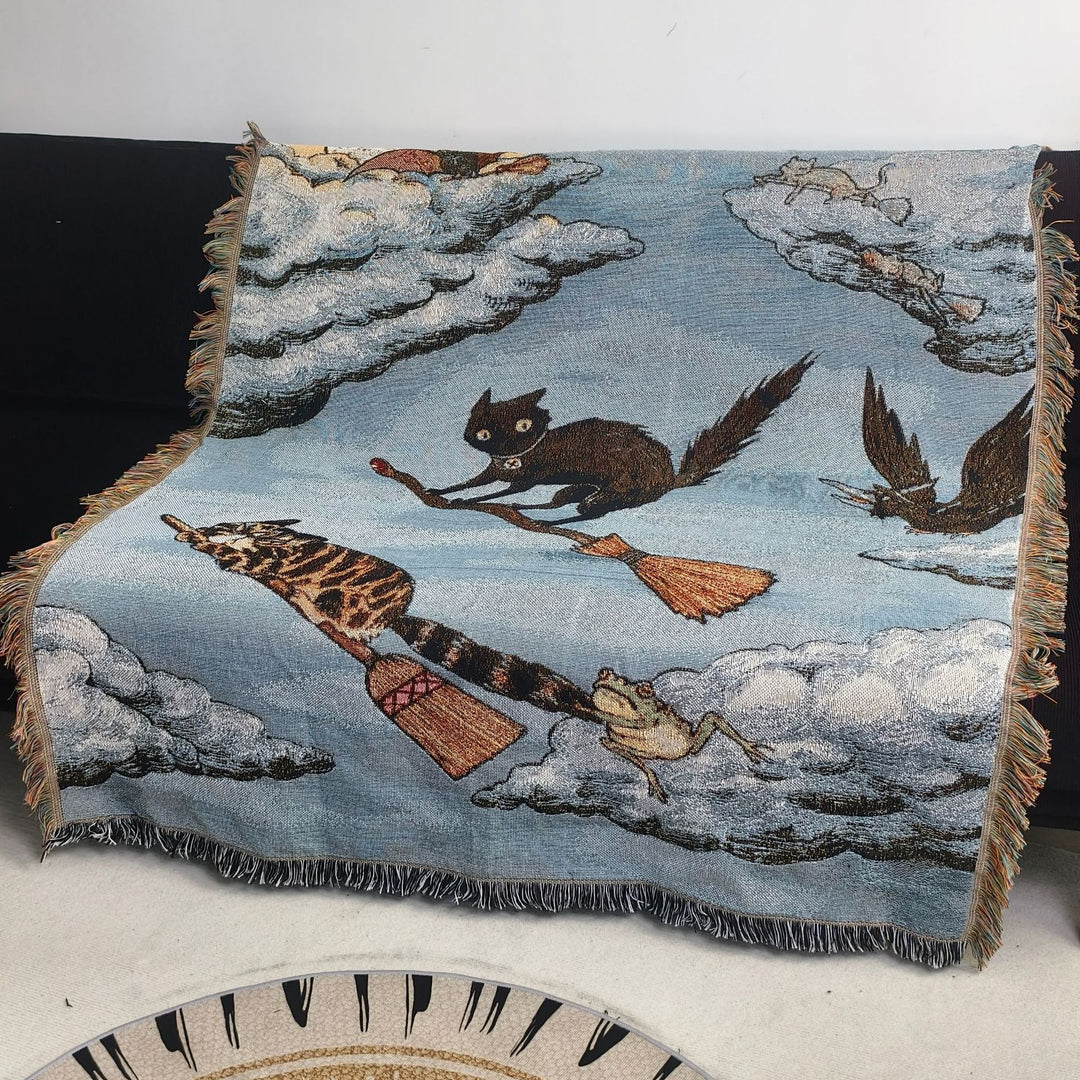 Launische Tier-Themen Wandteppich Decke