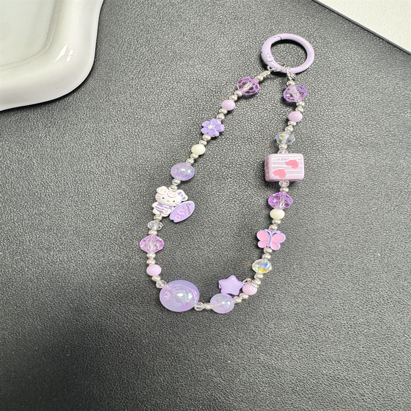 Dekorativer Charm Perlen Handy-Kette Karnz
