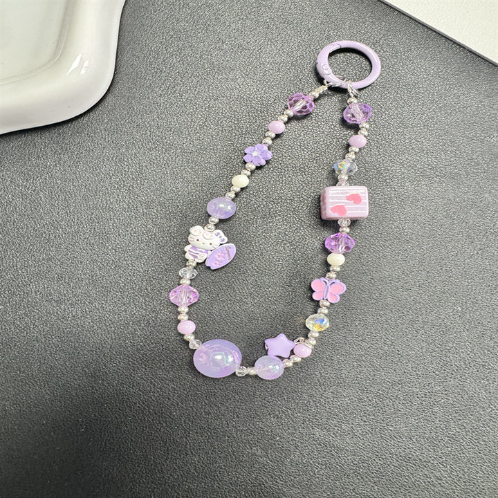 Dekorativer Charm Perlen Handy-Kette Karnz