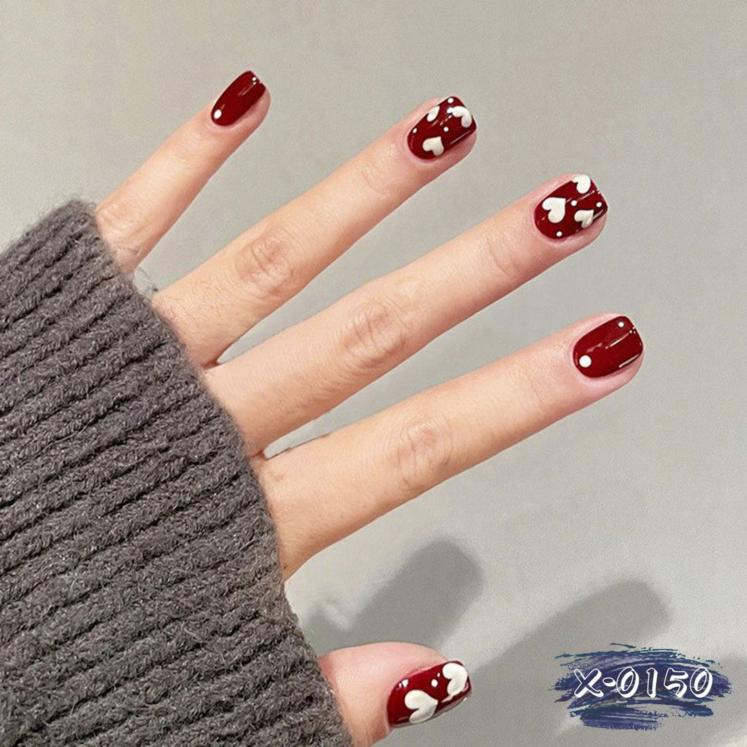 Künstlerisches Herzmotiv-Nagelkunstset