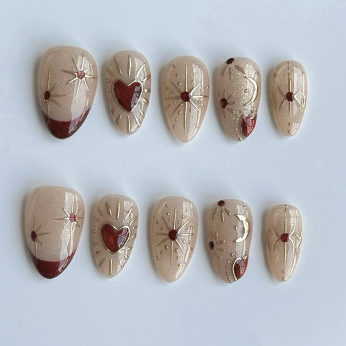 Premium Künstlerische Nail Design Press-On Kit