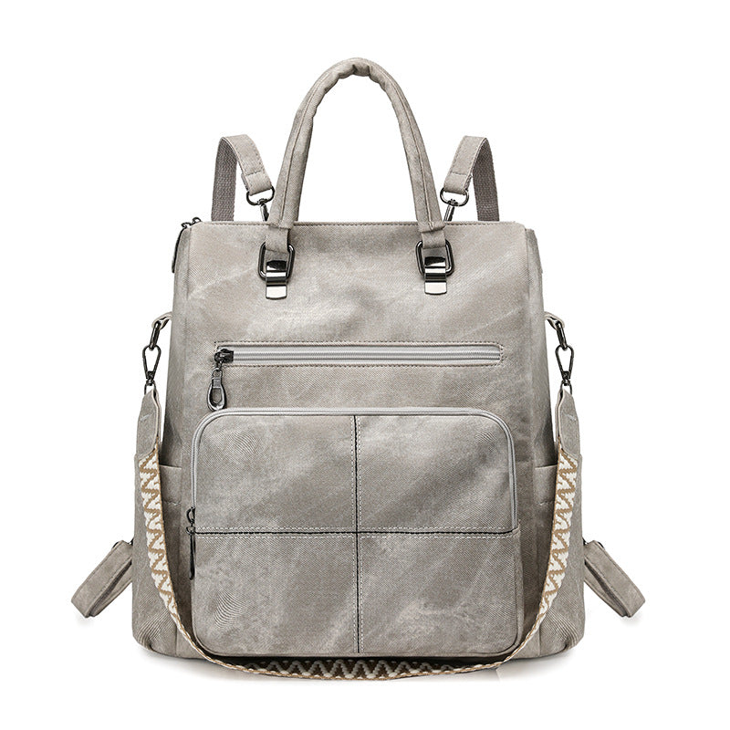 Vielseitiger Multi-Compartment Kunstleder Rucksack Karnz