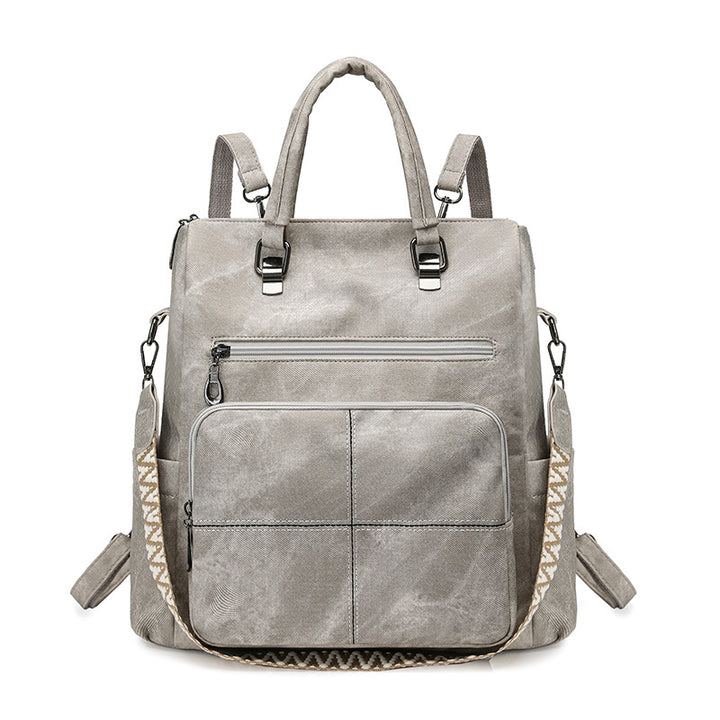 Vielseitiger Multi-Compartment Kunstleder Rucksack Karnz