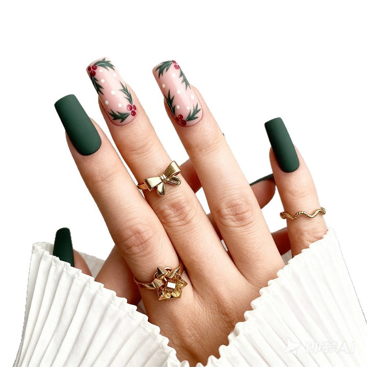 Kunstnagelset mit festlichem Weihnachtsdesign und kreativen Motiven Karnz