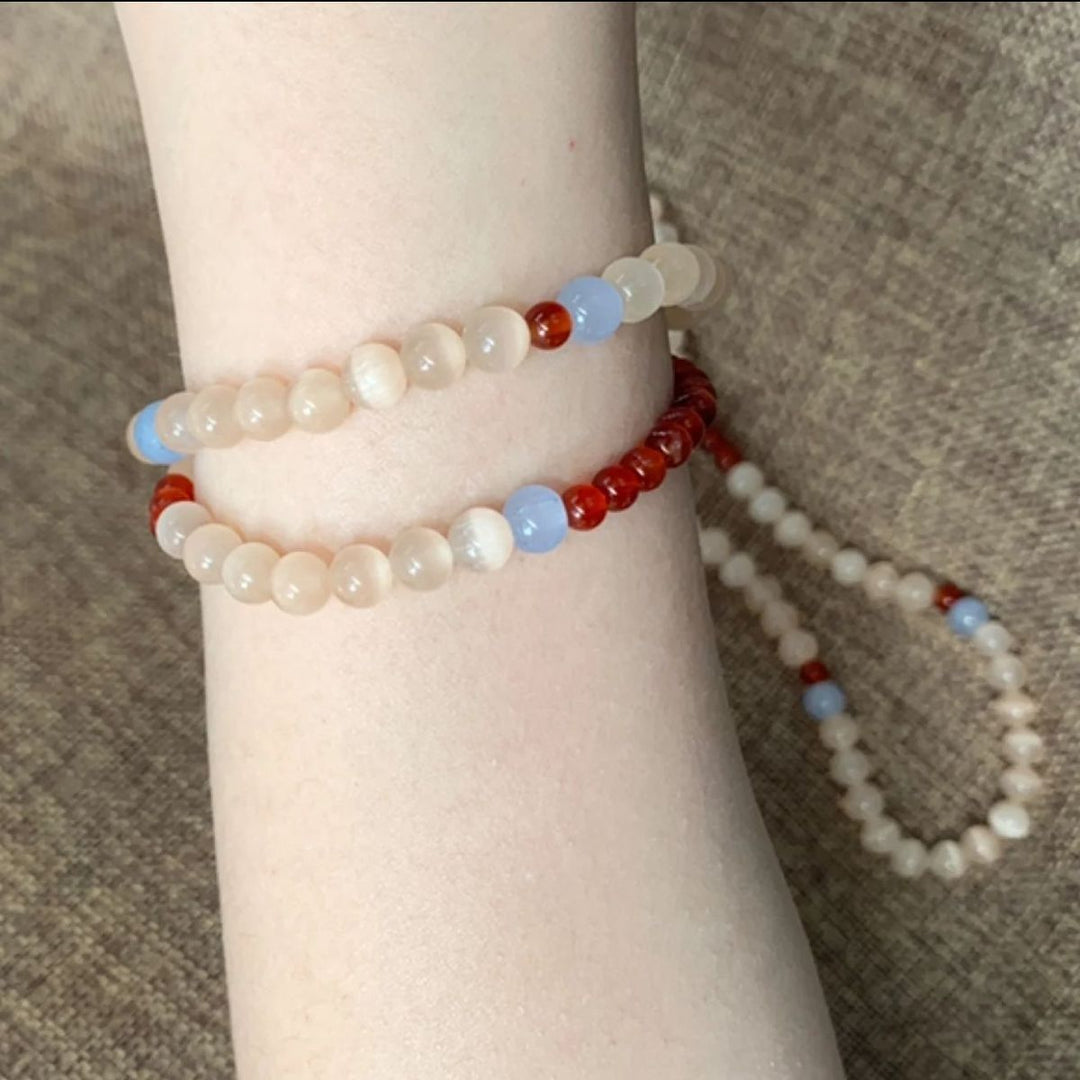 Handgefertigtes Edelstein-Stretch-Armband Karnz