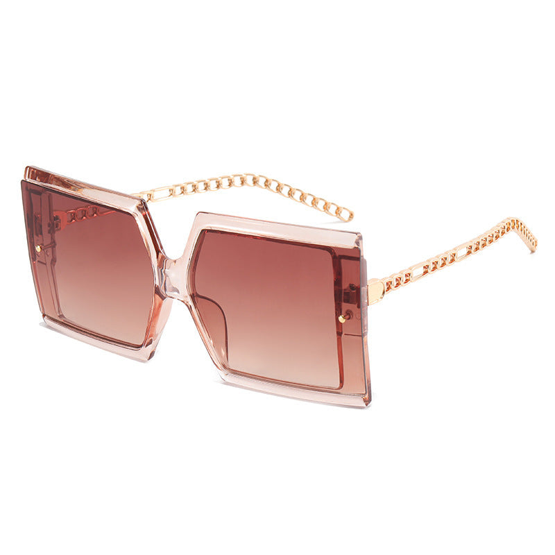 Damen elegante oversized Sonnenbrille mit quadratischem Rahmen Karnz