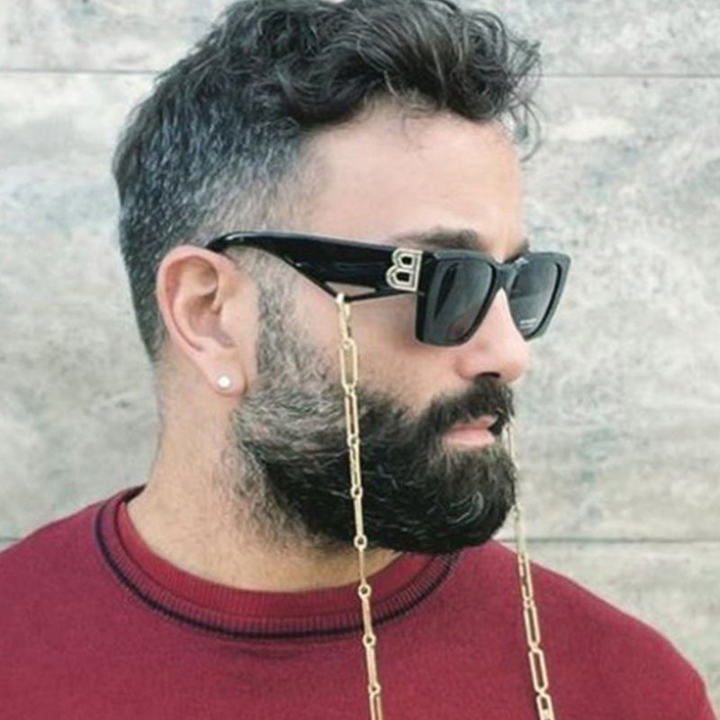 Damen modische geometrische Sonnenbrille mit einzigartigen Designelementen Karnz