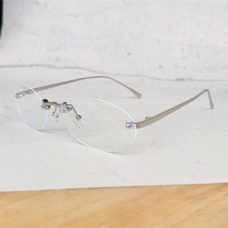 Minimalistische ovale Rahmenbrille Karnz