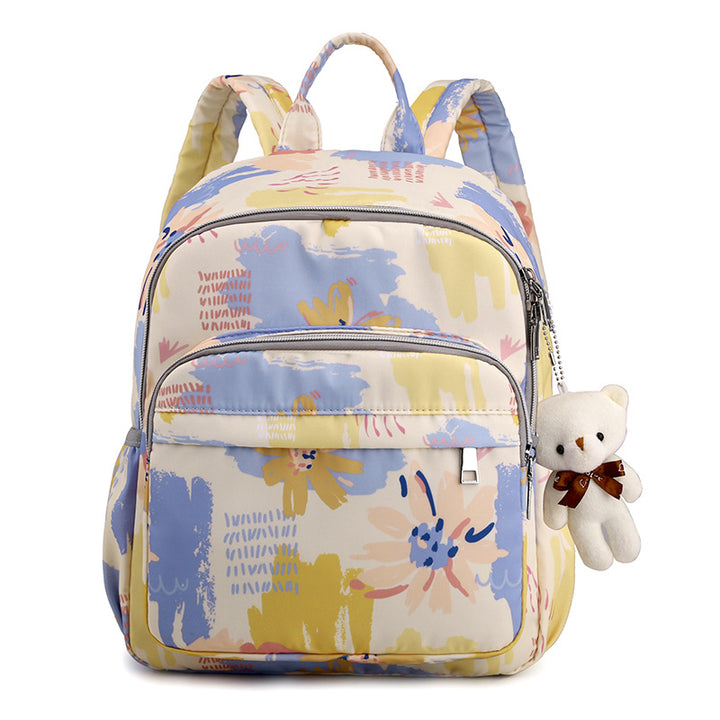 Blumenmuster Multi-Fach Rucksack Karnz