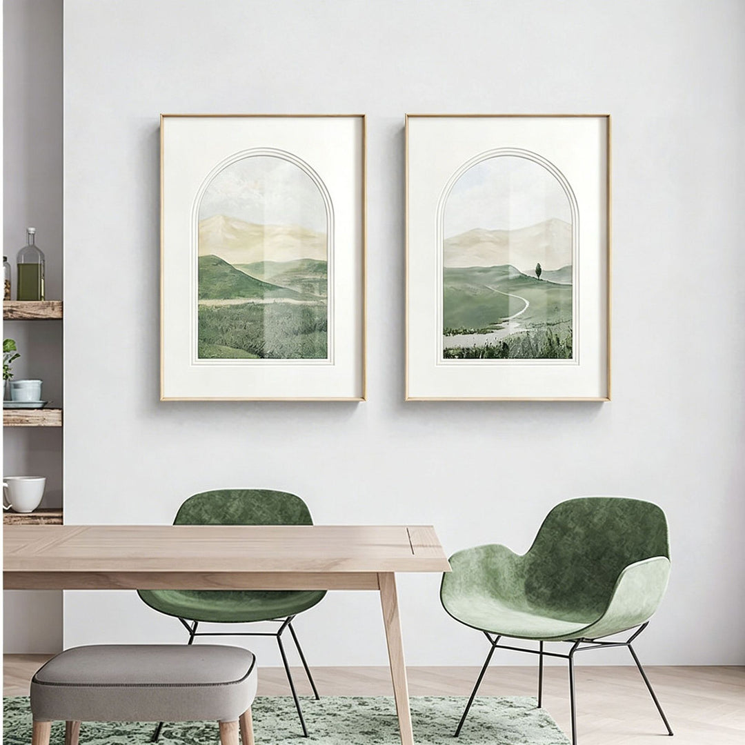 Vintage Landschaft Gerahmte Wandkunst