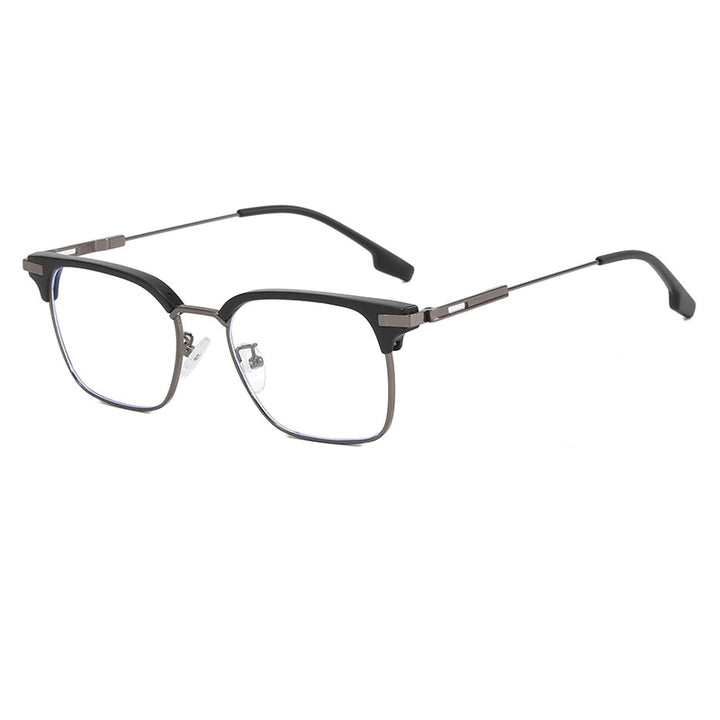 Damen quadratische Sonnenbrille mit leichtem Metallrahmen und breiten Bügeln Karnz