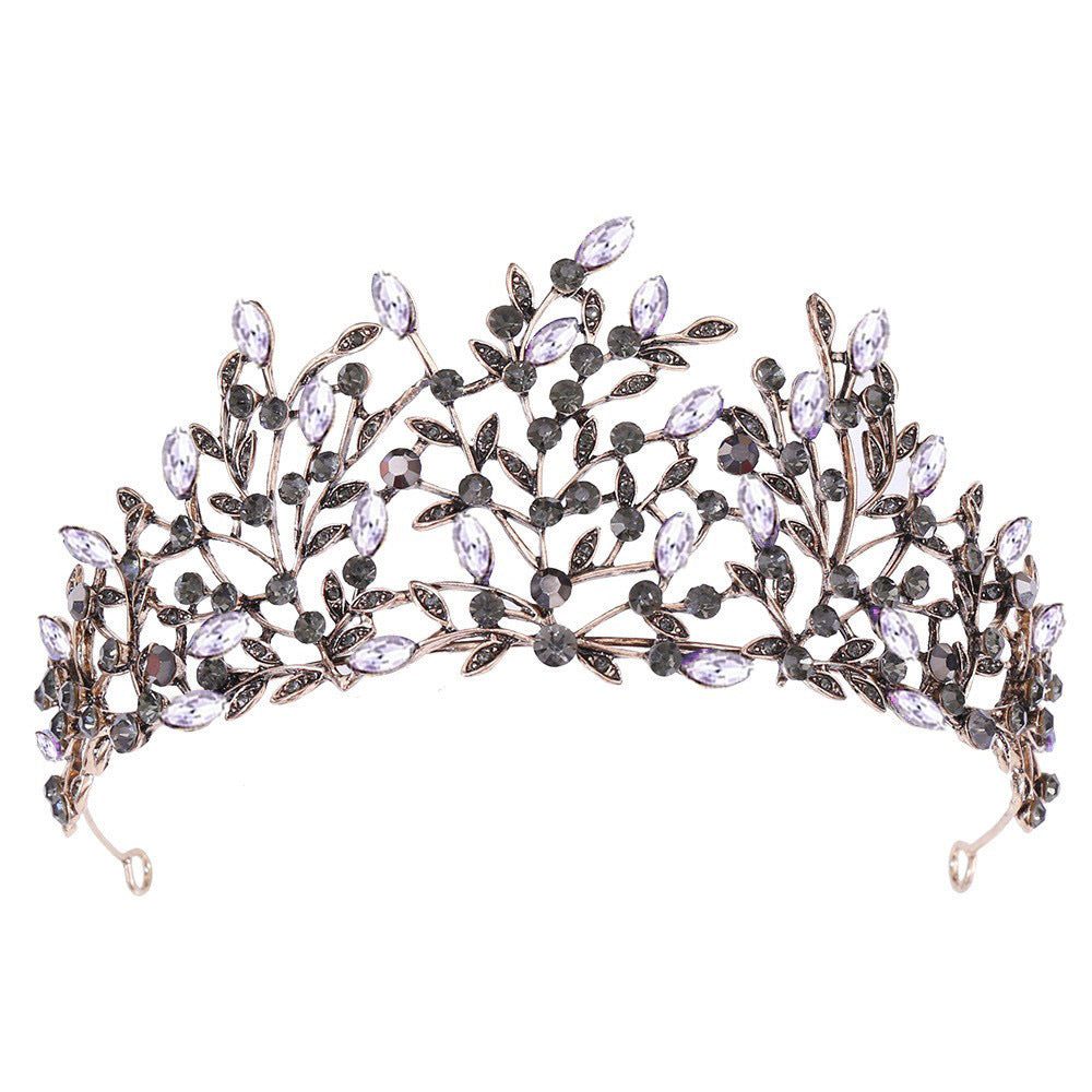 Damen Elegante Haarreif mit floralen Verzierungen und Strasssteinen Karnz