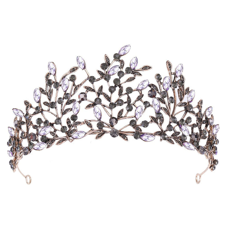 Damen Elegante Haarreif mit floralen Verzierungen und Strasssteinen Karnz