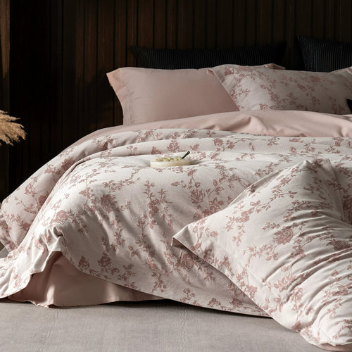 Luxus Baumwollsatin Wendebettbezug Set mit scrollendem Jacquarddruck und maßgeschneideter Säume