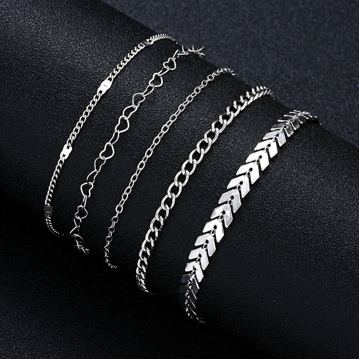 Mehrlagiges Kettenarmband-Set Karnz