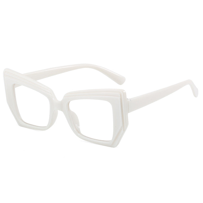 Damen Modische Brille mit auffälligem, geometrischem Rahmen Karnz