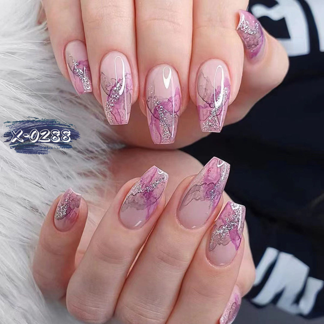 Künstlerisches Nageldesign-Set mit Marmor-Effekt