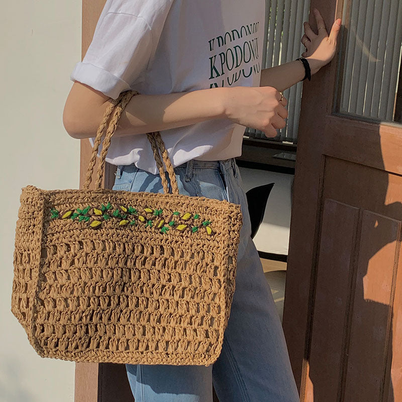 Damen handgefertigte Jute Tasche Karnz