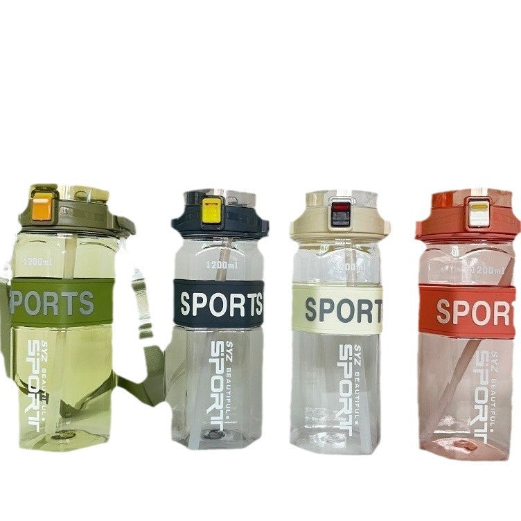 Damen Sportliche Wasserflasche mit praktischem Tragesystem Karnz